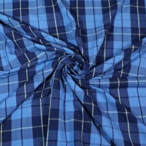 Blue checked single bedsheet