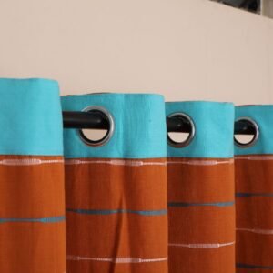 Striped Window Curtain - Orange