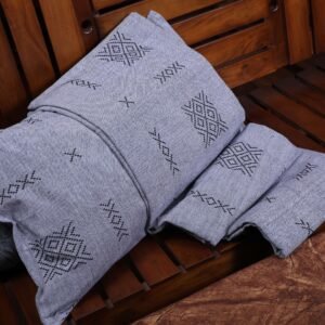 Grey Double Bed Spreads With Pillow Cover