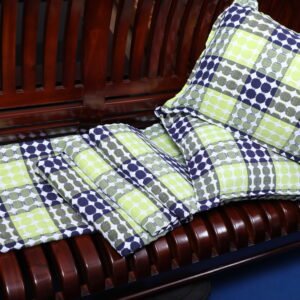 Checked Double Bed Spreads With Pillow Cover